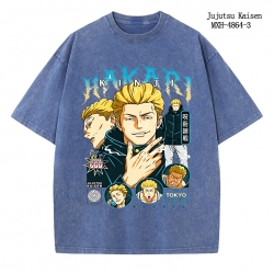 Jujutsu Kaisen Anime peripheral pure cotton washed and worn T-shirt from S to 2XL