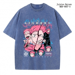 Jujutsu Kaisen Anime peripheral pure cotton washed and worn T-shirt from S to 2XL