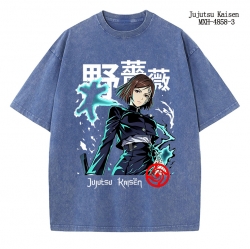 Jujutsu Kaisen Anime peripheral pure cotton washed and worn T-shirt from S to 2XL