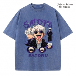 Jujutsu Kaisen Anime peripheral pure cotton washed and worn T-shirt from S to 2XL