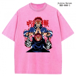 Jujutsu Kaisen Anime peripheral pure cotton washed and worn T-shirt from S to 2XL