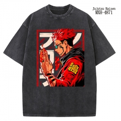 Jujutsu Kaisen Anime peripheral pure cotton washed and worn T-shirt from S to 2XL