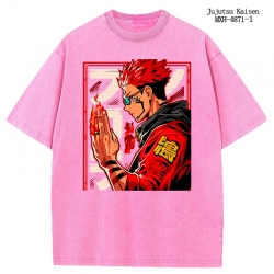 Jujutsu Kaisen Anime peripheral pure cotton washed and worn T-shirt from S to 2XL