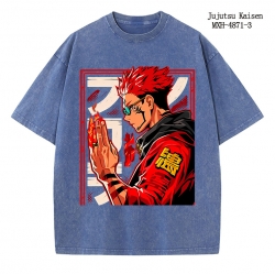 Jujutsu Kaisen Anime peripheral pure cotton washed and worn T-shirt from S to 2XL