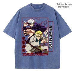 Jujutsu Kaisen Anime peripheral pure cotton washed and worn T-shirt from S to 2XL