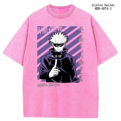 Jujutsu Kaisen Anime peripheral pure cotton washed and worn T-shirt from S to 2XL