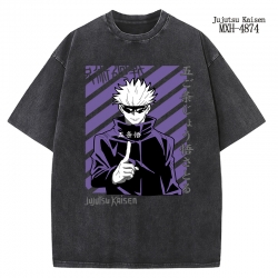 Jujutsu Kaisen Anime peripheral pure cotton washed and worn T-shirt from S to 2XL