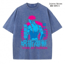 Jujutsu Kaisen Anime peripheral pure cotton washed and worn T-shirt from S to 2XL