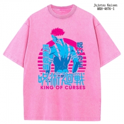 Jujutsu Kaisen Anime peripheral pure cotton washed and worn T-shirt from S to 2XL