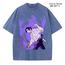 Jujutsu Kaisen Anime peripheral pure cotton washed and worn T-shirt from S to 2XL