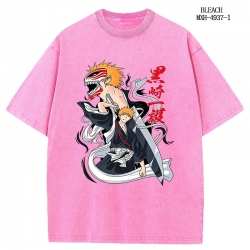 Bleach Anime peripheral pure cotton washed and worn T-shirt from S to 2XL