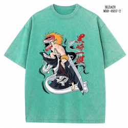 Bleach Anime peripheral pure cotton washed and worn T-shirt from S to 2XL