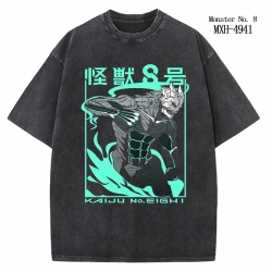 KAIJU NUMBER EIGHT Anime peripheral pure cotton washed and worn T-shirt from S to 2XL