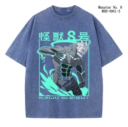 KAIJU NUMBER EIGHT Anime peripheral pure cotton washed and worn T-shirt from S to 2XL