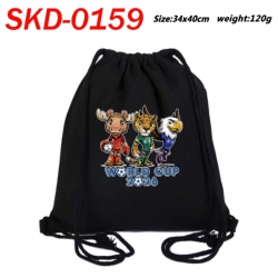 World Cup Anime Colored Drawstring Bag Backpack 40X34cm 120g