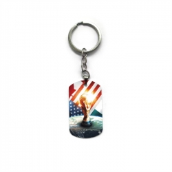 World Cup Anime double-sided full-color printed military brand ring keychain price for 5 pcs