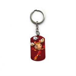 World Cup Anime double-sided full-color printed military brand ring keychain price for 5 pcs