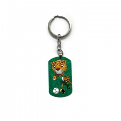 World Cup Anime double-sided full-color printed military brand ring keychain price for 5 pcs