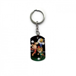 World Cup Anime double-sided full-color printed military brand ring keychain price for 5 pcs