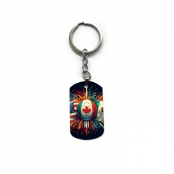 World Cup Anime double-sided full-color printed military brand ring keychain price for 5 pcs