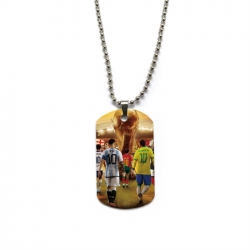 World Cup Anime double-sided full color printed military brand necklace price for 5 pcs