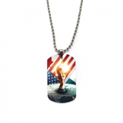 World Cup Anime double-sided full color printed military brand necklace price for 5 pcs