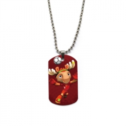 World Cup Anime double-sided full color printed military brand necklace price for 5 pcs