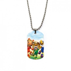 World Cup Anime double-sided full color printed military brand necklace price for 5 pcs