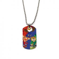 World Cup Anime double-sided full color printed military brand necklace price for 5 pcs
