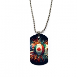 World Cup Anime double-sided full color printed military brand necklace price for 5 pcs