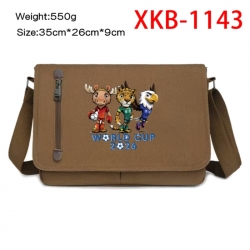 World Cup  Anime Retro Canvas Shoulder Bag Crossbody Bag Mailman Bag 35x26x9cm
