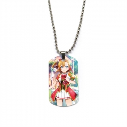LOVE LIVE Anime double-sided full color printed military brand necklace price for 5 pcs