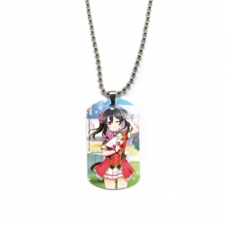 LOVE LIVE Anime double-sided full color printed military brand necklace price for 5 pcs
