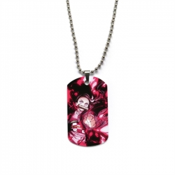 Demon Slayer Kimets Anime double-sided full color printed military brand necklace price for 5 pcs