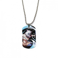 Demon Slayer Kimets Anime double-sided full color printed military brand necklace price for 5 pcs