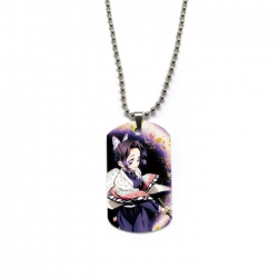 Demon Slayer Kimets Anime double-sided full color printed military brand necklace price for 5 pcs