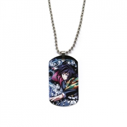 Demon Slayer Kimets Anime double-sided full color printed military brand necklace price for 5 pcs