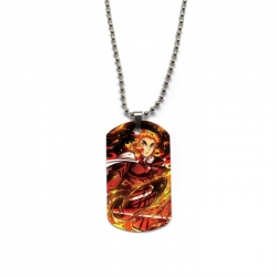 Demon Slayer Kimets Anime double-sided full color printed military brand necklace price for 5 pcs