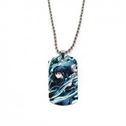Demon Slayer Kimets Anime double-sided full color printed military brand necklace price for 5 pcs