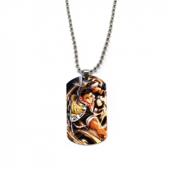 Demon Slayer Kimets Anime double-sided full color printed military brand necklace price for 5 pcs