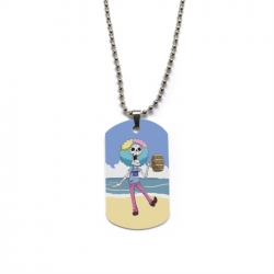 One Piece Anime double-sided full color printed military brand necklace price for 5 pcs