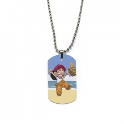 One Piece Anime double-sided full color printed military brand necklace price for 5 pcs