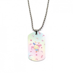 Sanrio Anime double-sided full color printed military brand necklace price for 5 pcs