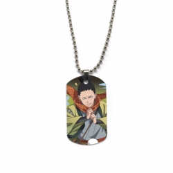 Naruto Anime double-sided full color printed military brand necklace price for 5 pcs
