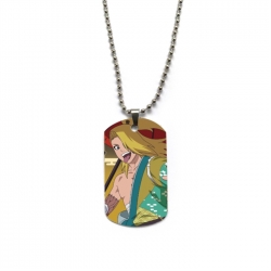 Naruto Anime double-sided full color printed military brand necklace price for 5 pcs