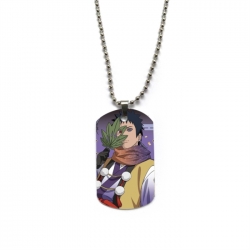 Naruto Anime double-sided full color printed military brand necklace price for 5 pcs