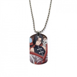 Naruto Anime double-sided full color printed military brand necklace price for 5 pcs