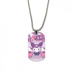 Kuromi Anime double-sided full color printed military brand necklace price for 5 pcs