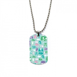 BAD BADTZ-MARU Anime double-sided full color printed military brand necklace price for 5 pcs