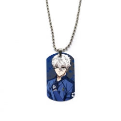 BLUE LOCK Anime double-sided full color printed military brand necklace price for 5 pcs